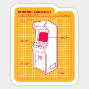 Retro Arcade Cabinet Sticker